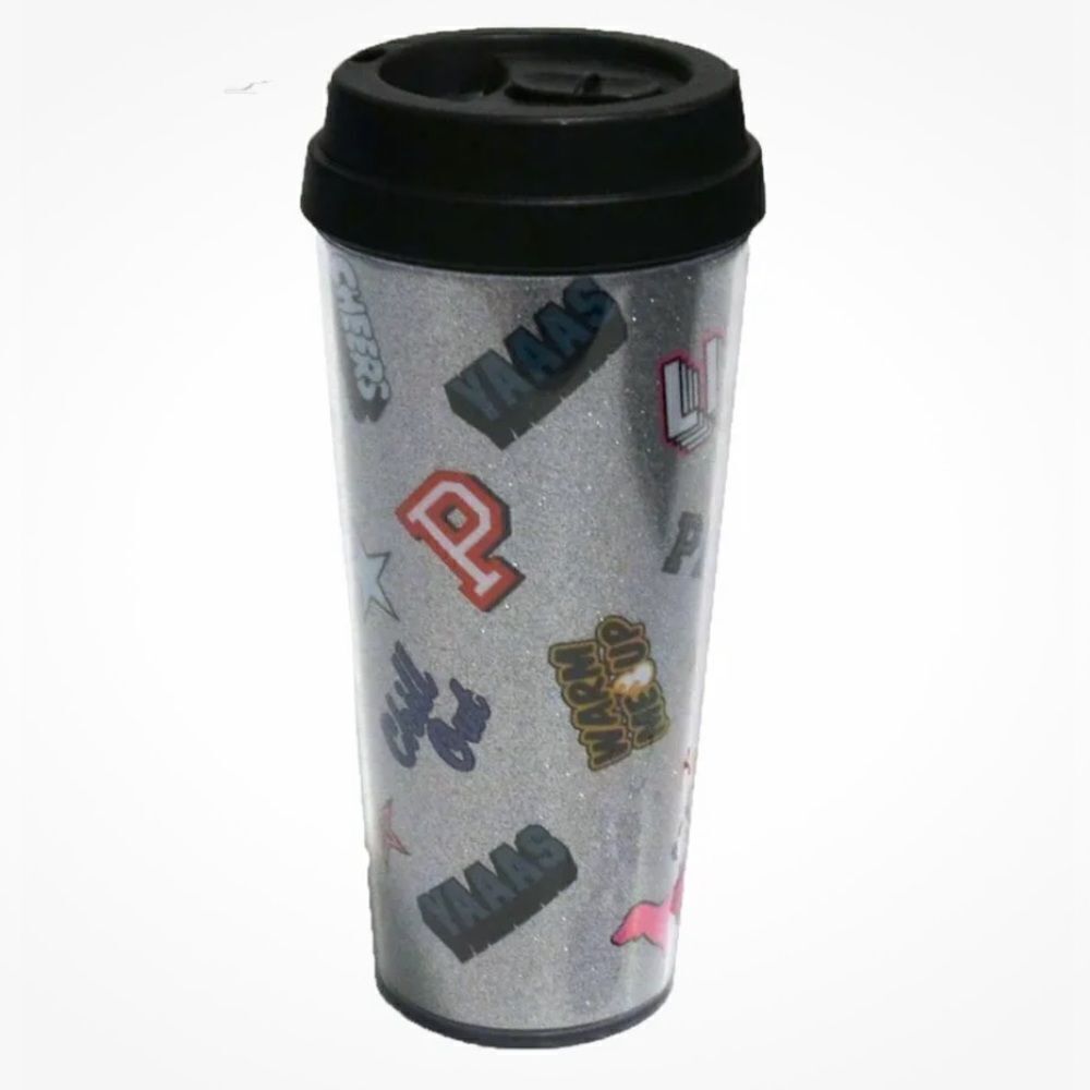 Victorias Secret Pink To Go Tumbler Travel Coffee Cup Mug 16 fl oz